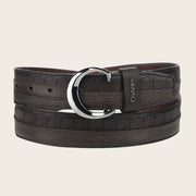 Cinturón casual en piel genuina para caballero