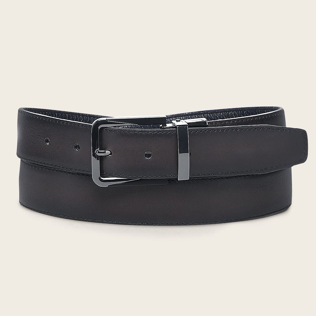 Cinturón de vestir en piel genuina de venado para caballero Cinturones 