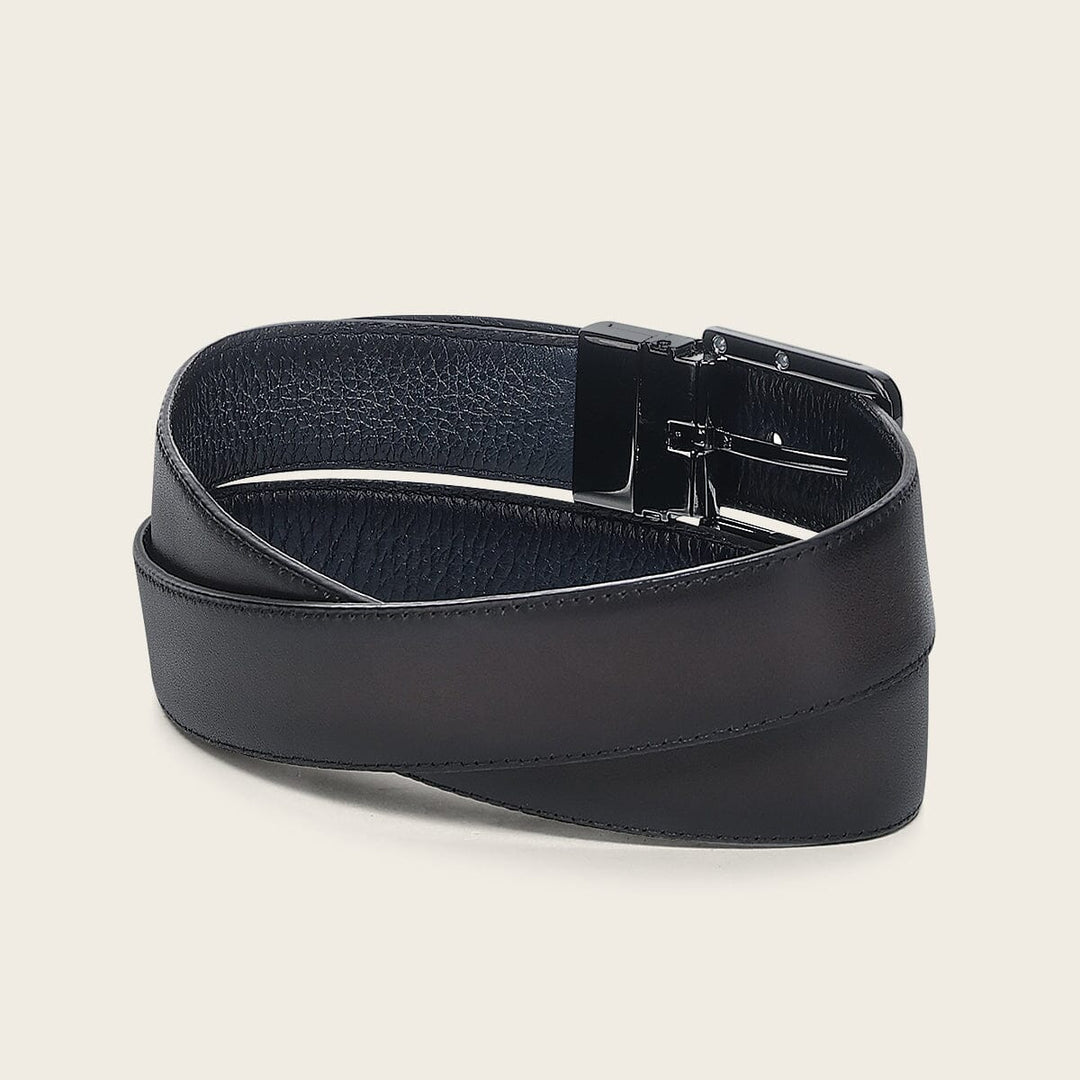 Cinturón de vestir en piel genuina de venado para caballero Cinturones 