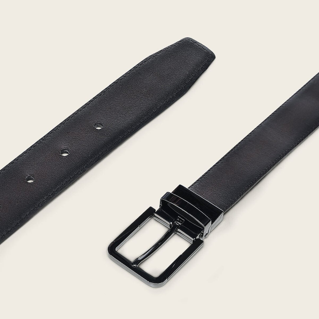 Cinturón de vestir en piel genuina de venado para caballero Cinturones 