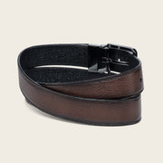 Cinturón de vestir en piel genuina de venado para caballero Cinturones 