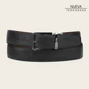 Cinturón reversible en piel genuina de venado para caballero