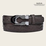 Cinturón casual en piel genuina de avestruz para caballero Cinturones 