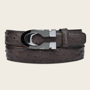 Cinturón casual en piel genuina de avestruz para caballero Cinturones 