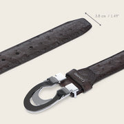 Cinturón casual en piel genuina de avestruz para caballero Cinturones 