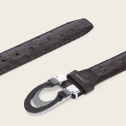 Cinturón casual en piel genuina de avestruz para caballero Cinturones 