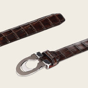 Cinturón casual en piel genuina de alligator para caballero Cinturones 