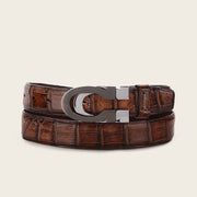 Cinturón casual en piel genuina de alligator para caballero Cinturones 