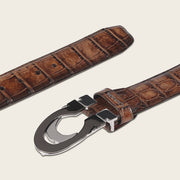 Cinturón casual en piel genuina de alligator para caballero Cinturones 