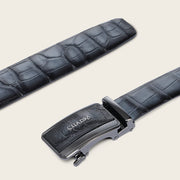 Cinturón de vestir en piel genuina de alligator para caballero Cinturones 