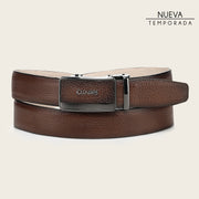 Cinturón de vestir en piel de venado para caballero