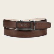 Cinturón de vestir en piel de venado para caballero