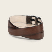 Cinturón de vestir en piel de venado para caballero