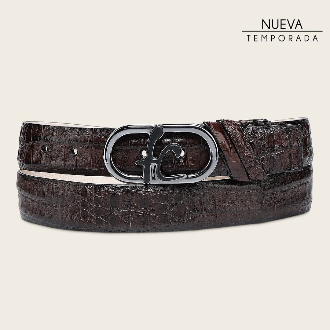 Cinturón de vestir en piel genuina de fuscus para caballero Cinturones 