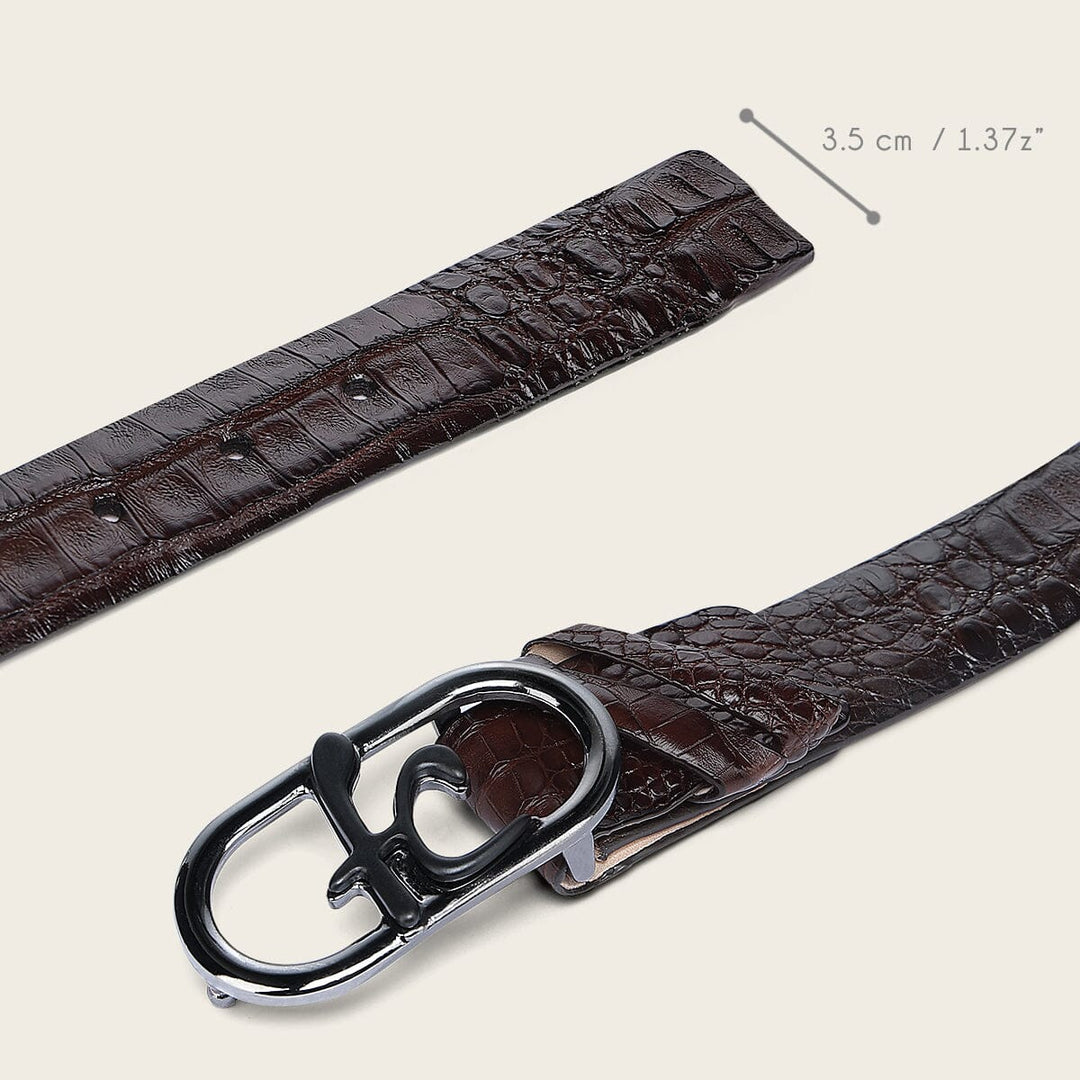 Cinturón de vestir en piel genuina de fuscus para caballero Cinturones 