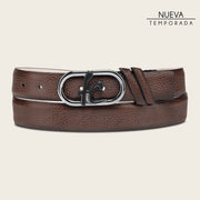 Cinturón de vestir en piel genuina de venado para caballero Cinturones 