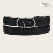 Cinturón de vestir en piel genuina de venado para caballero Cinturones 