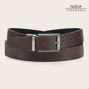 Cinturón de vestir reversible en piel genuina para caballero Cinturones 