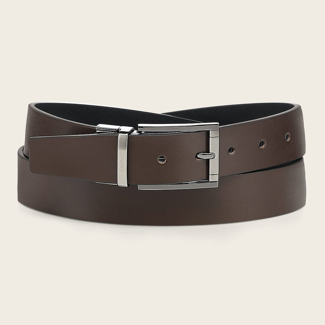 Cinturón de vestir reversible en piel genuina para caballero Cinturones 