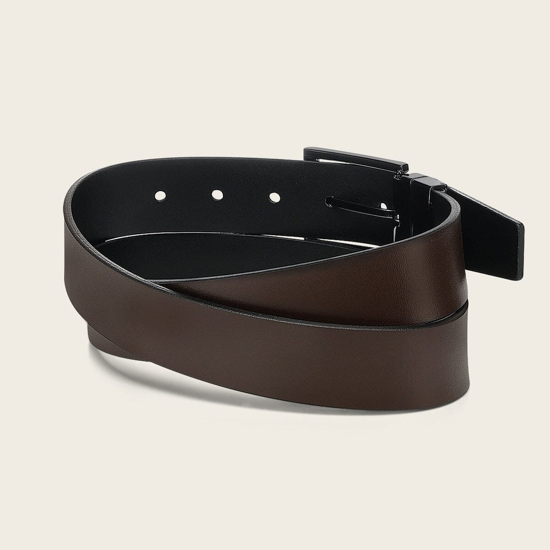 Cinturón de vestir reversible en piel genuina para caballero Cinturones 