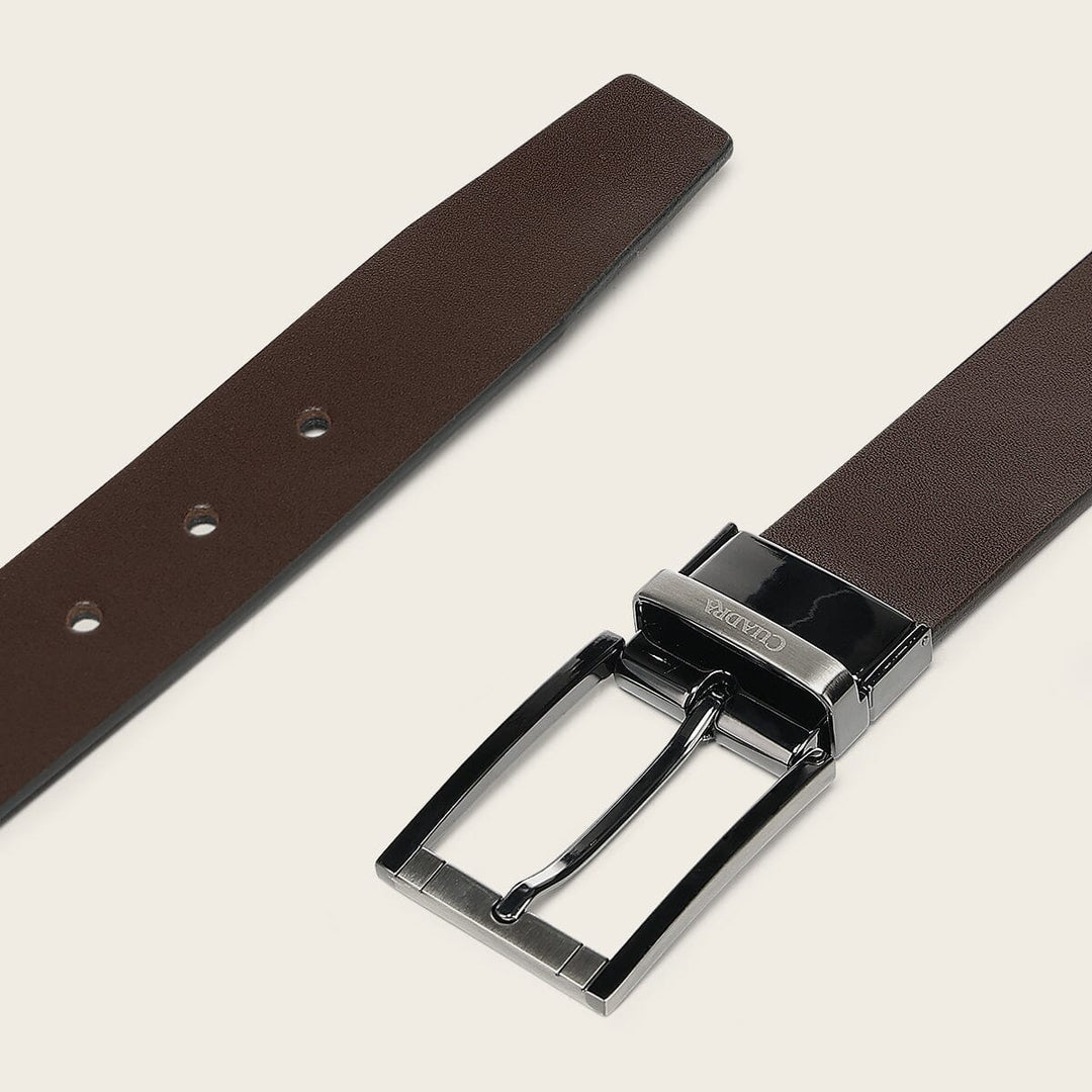 Cinturón de vestir reversible en piel genuina para caballero Cinturones 