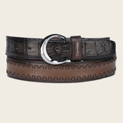 Cinturón casual en piel genuina de alligator para caballero Cinturones 