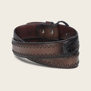 Cinturón casual en piel genuina de alligator para caballero Cinturones 