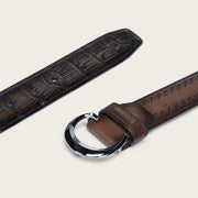 Cinturón casual en piel genuina de alligator para caballero Cinturones 