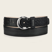 Cinturón casual en piel genuina de pitón para caballero