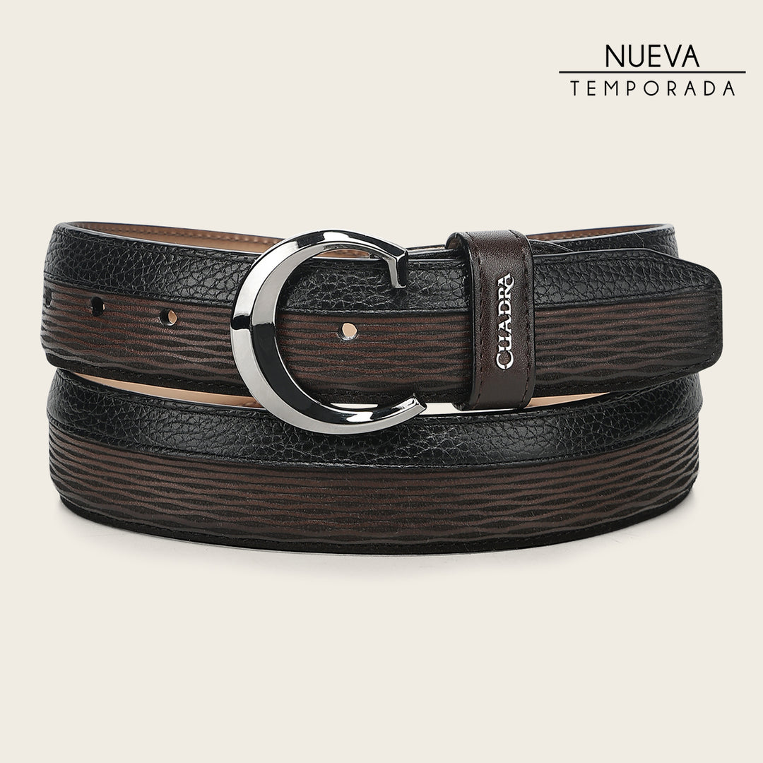 Cinturón casual en piel genuina para caballero