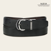 Cinturón reversible en piel genuina de venado italiano para caballero