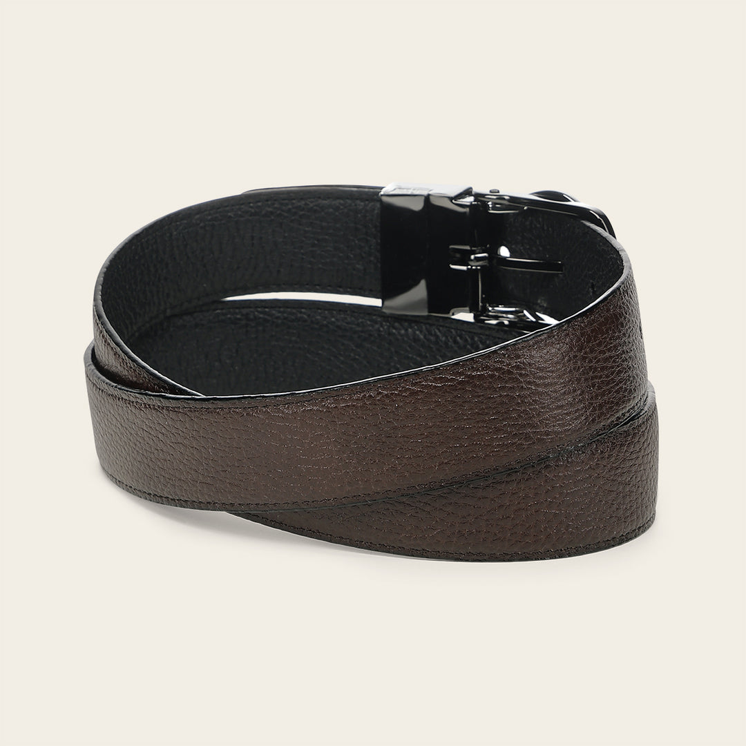 Cinturón reversible en piel genuina de venado italiano para caballero