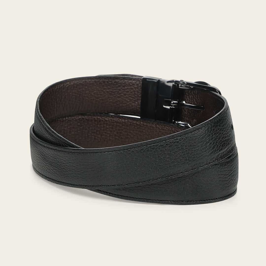 Cinturón reversible en piel genuina de venado italiano para caballero