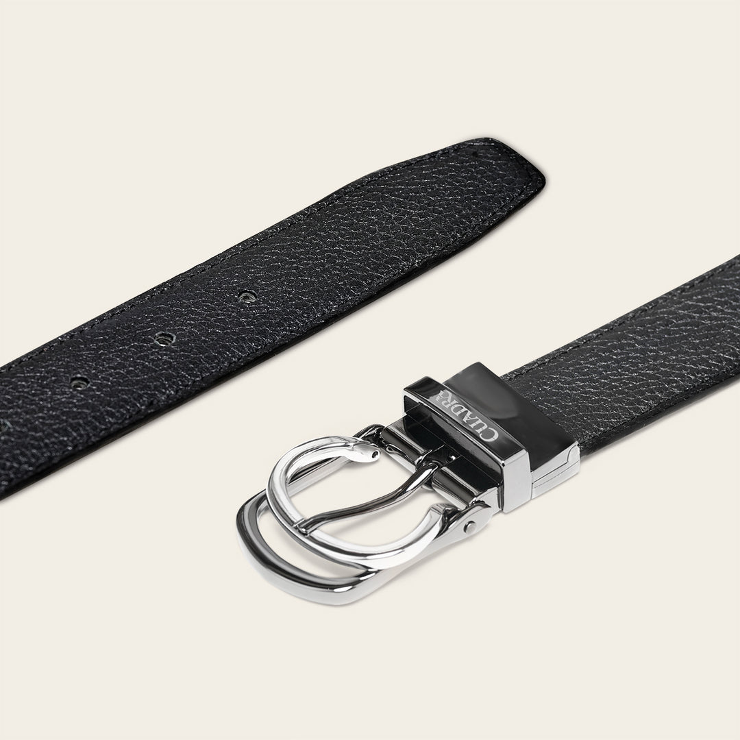 Cinturón reversible en piel genuina de venado italiano para caballero