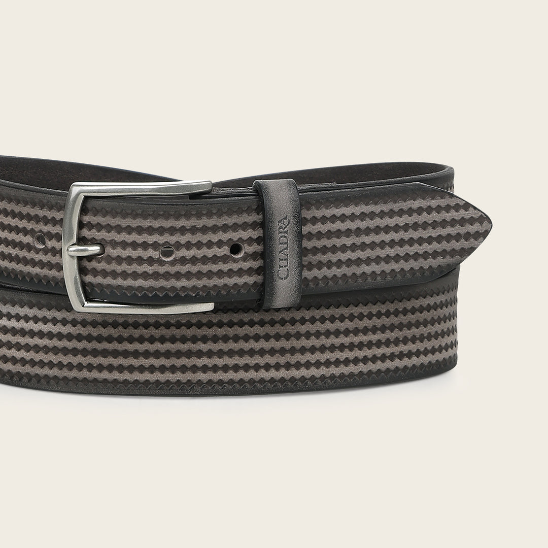 Cinturón casual en piel genuina para caballero