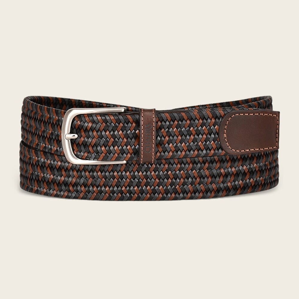 Cinturón casual tejido en piel genuina para caballero Cinturones 