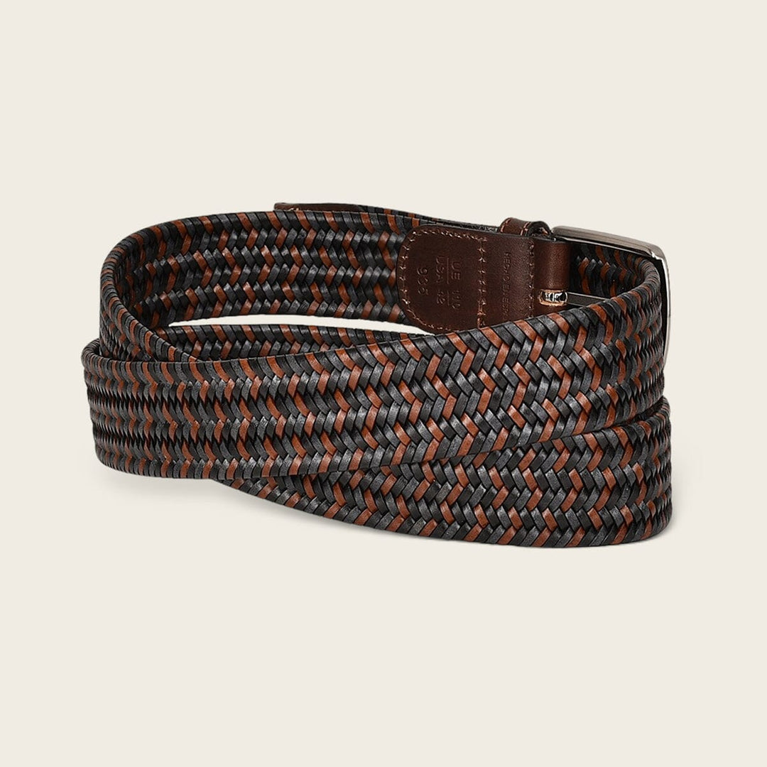 Cinturón casual tejido en piel genuina para caballero Cinturones 