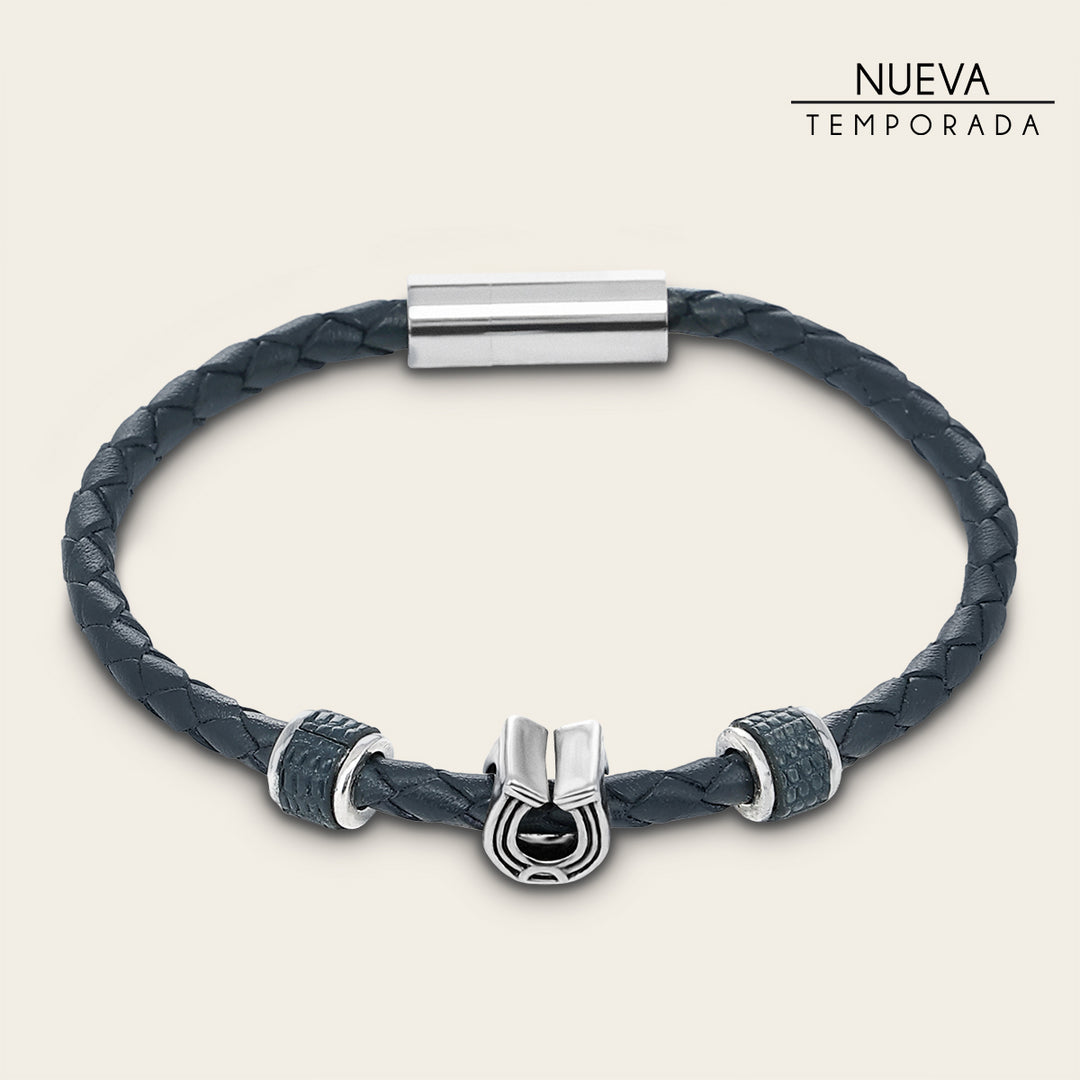 Pulsera en piel genuina de lizard para caballero