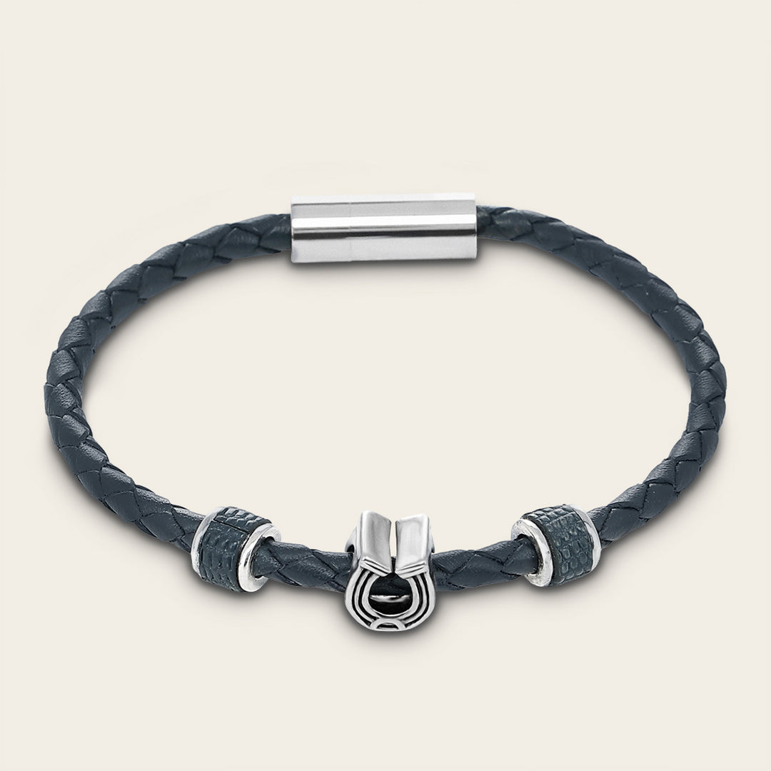 Pulsera en piel genuina de lizard para caballero