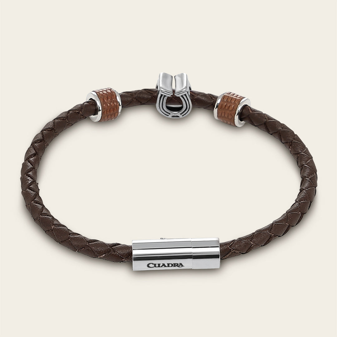 Pulsera en piel genuina de lizard para caballero