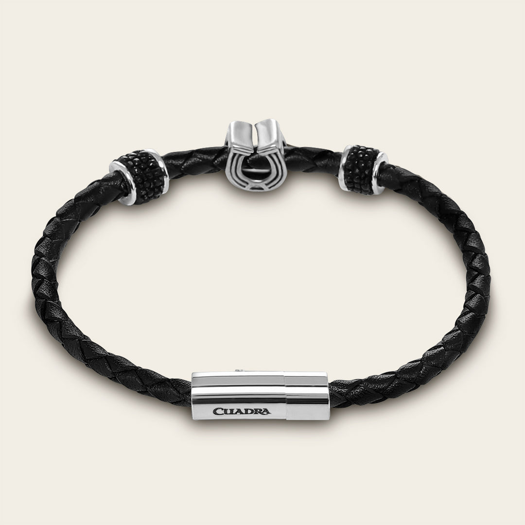 Pulsera en piel genuina de mantarraya para caballero