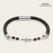 Pulsera en piel genuina de lizard para caballero