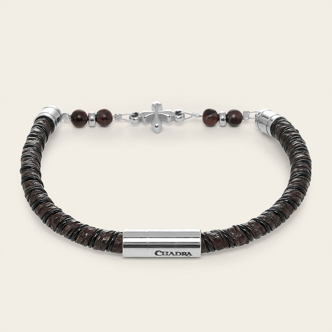 Pulsera en piel genuina de lizard para caballero