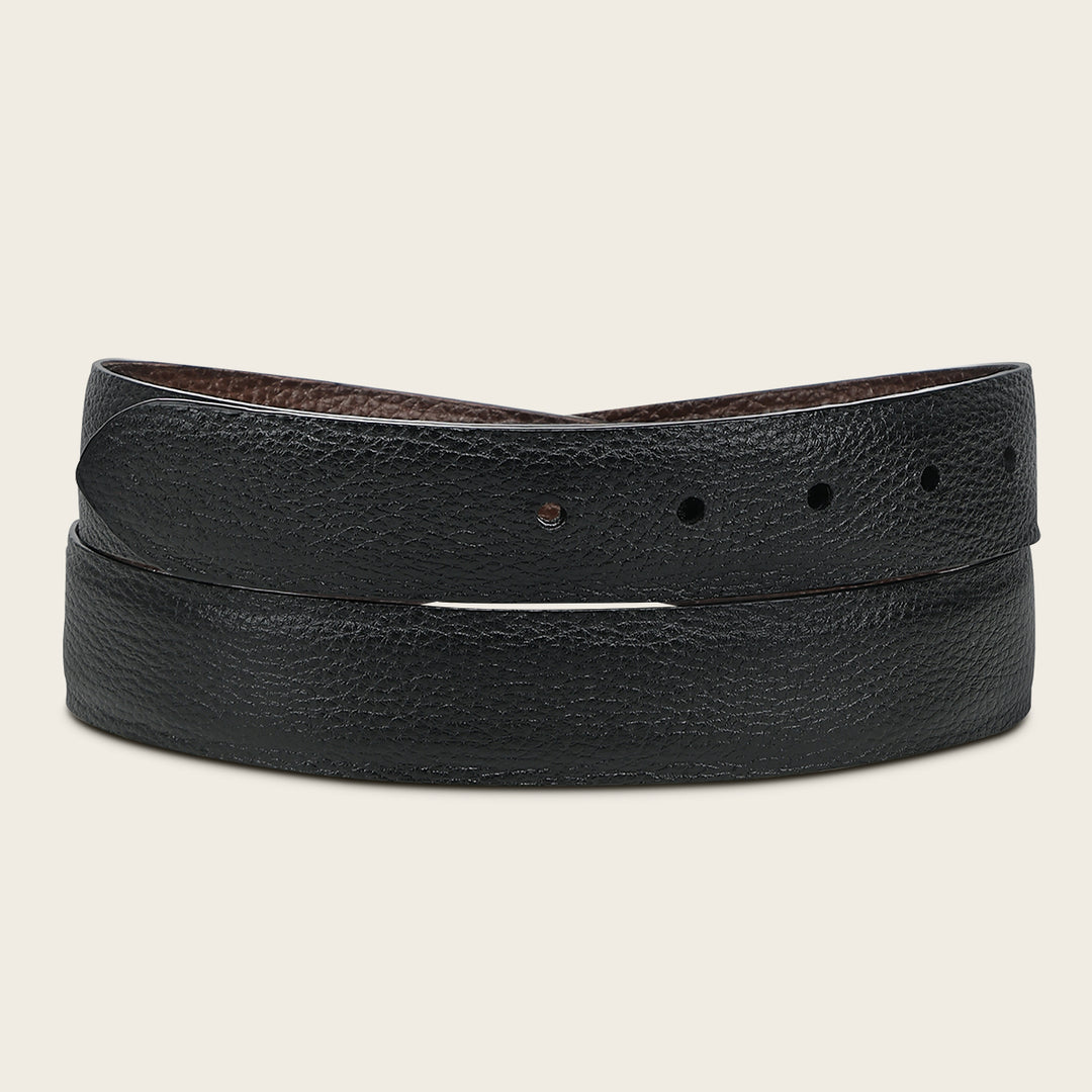 Tira de cinturón reversible en piel genuina de venado italiano para dama