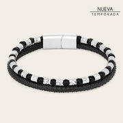 Pulsera en piel genuina de carunga para caballero