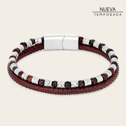Pulsera en piel genuina de carunga para caballero