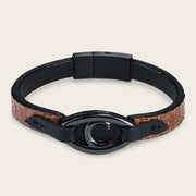 Pulsera en piel genuina de lizard para caballero Joyería 