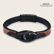 Pulsera en piel genuina de lizard para caballero Joyería 