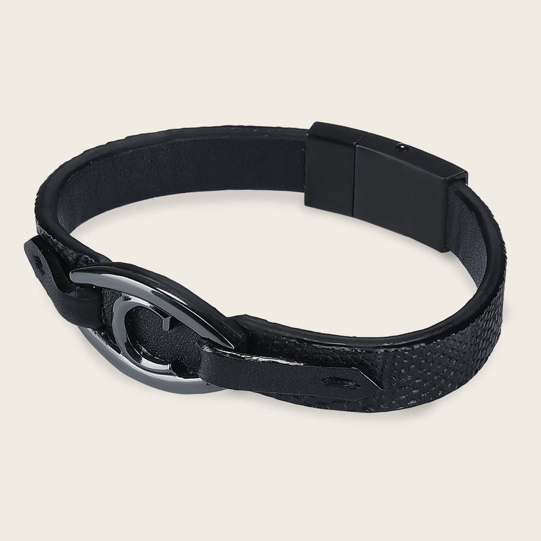 Pulsera en piel genuina de lizard para caballero Joyería 