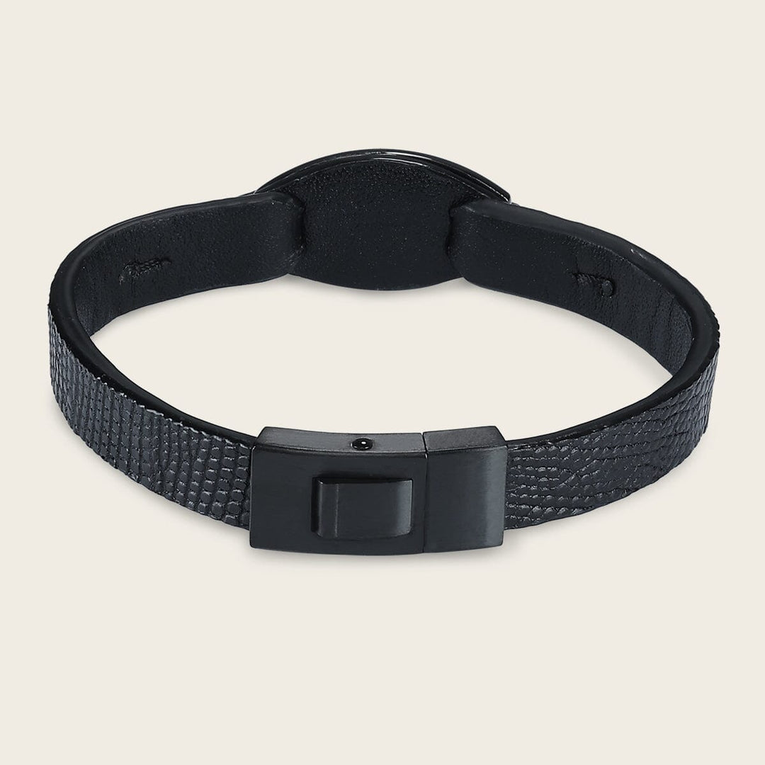 Pulsera en piel genuina de lizard para caballero Joyería 
